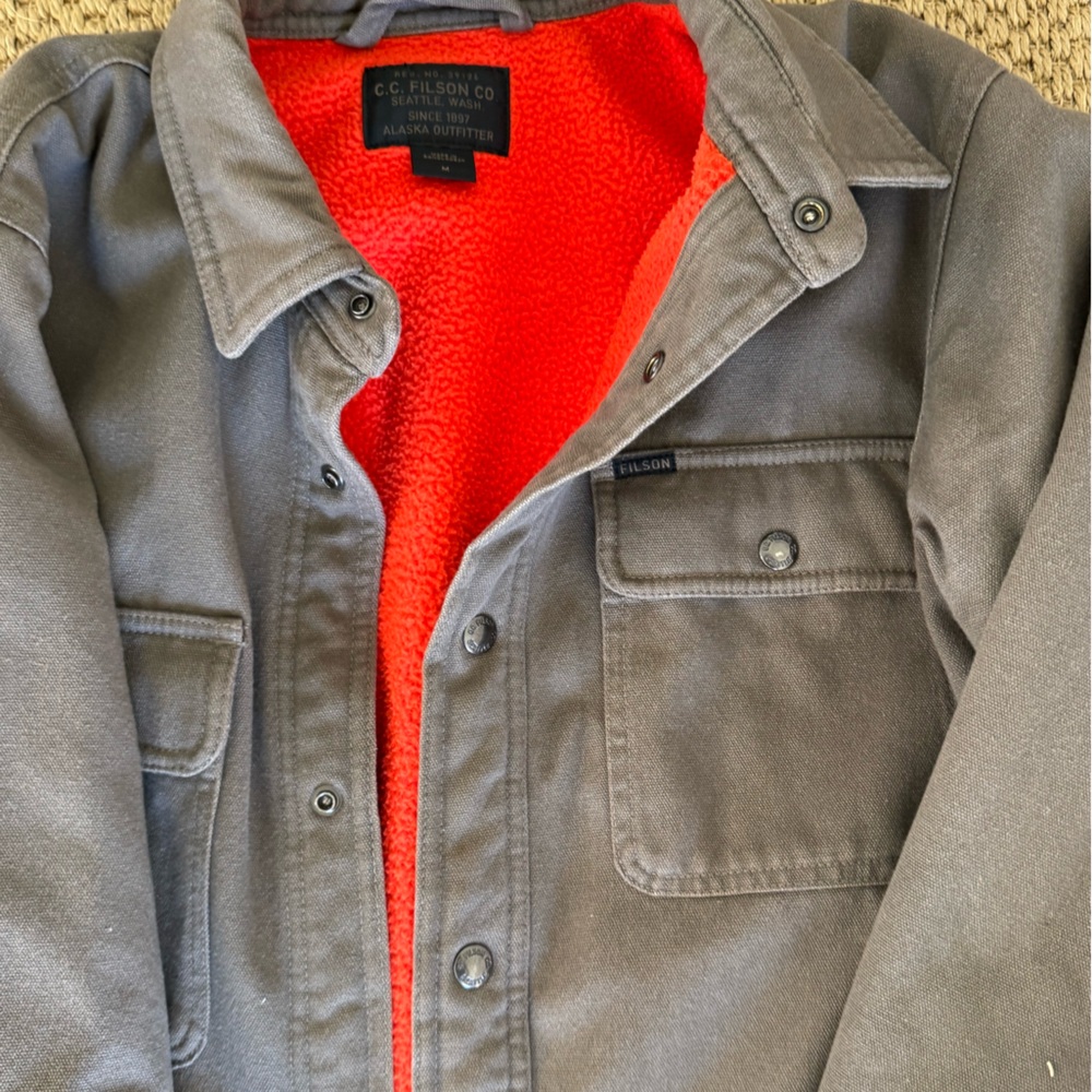 Men's Gray Jacket with Red Lining